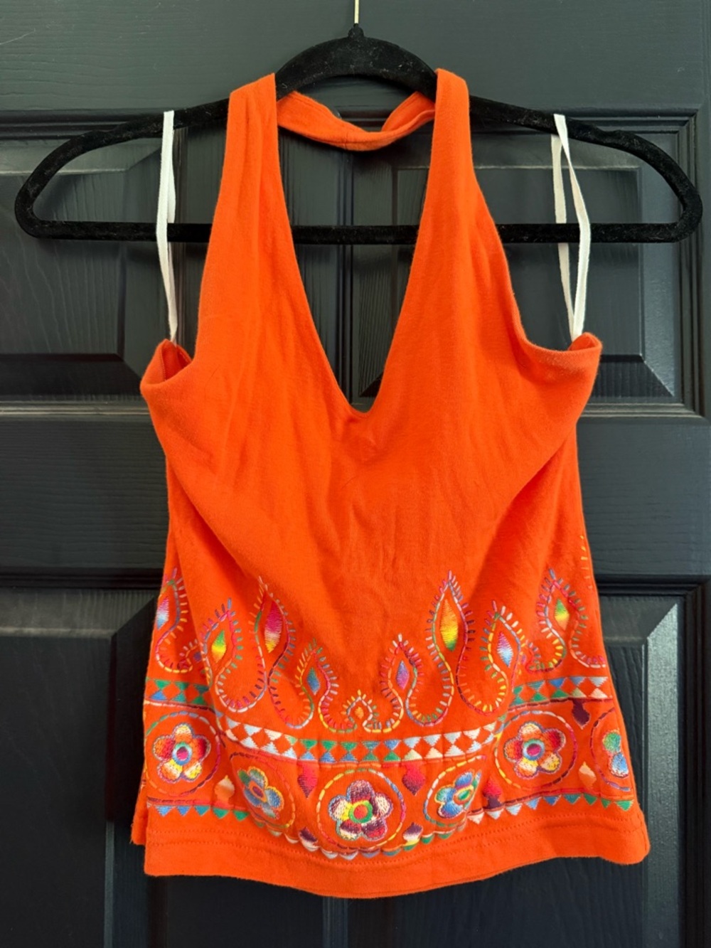 No Boundaries Y2K Orange Halter Top vintage, Size Youth Medium/Small, EUC